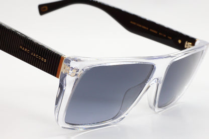 Luxury clear frame sunglasses with black temples and gradient lenses from ABC Optical
