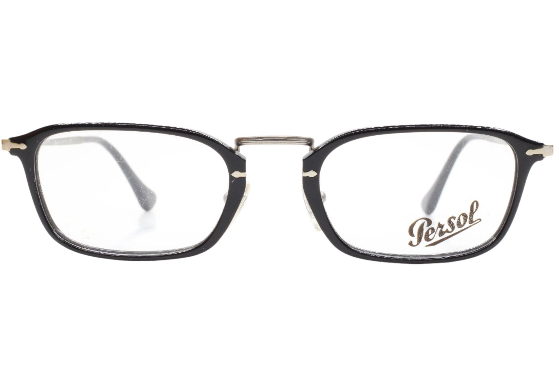 ABC Optical Persol PO3044V eyeglasses with black rectangular frames and clear lenses
