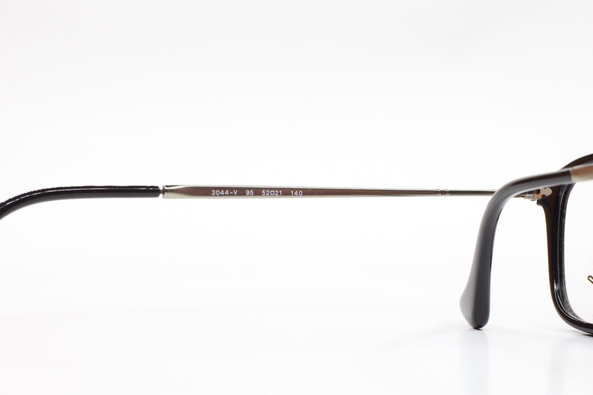 Close-up view of Persol PO3044V eyeglasses black optical frames by ABC Optical