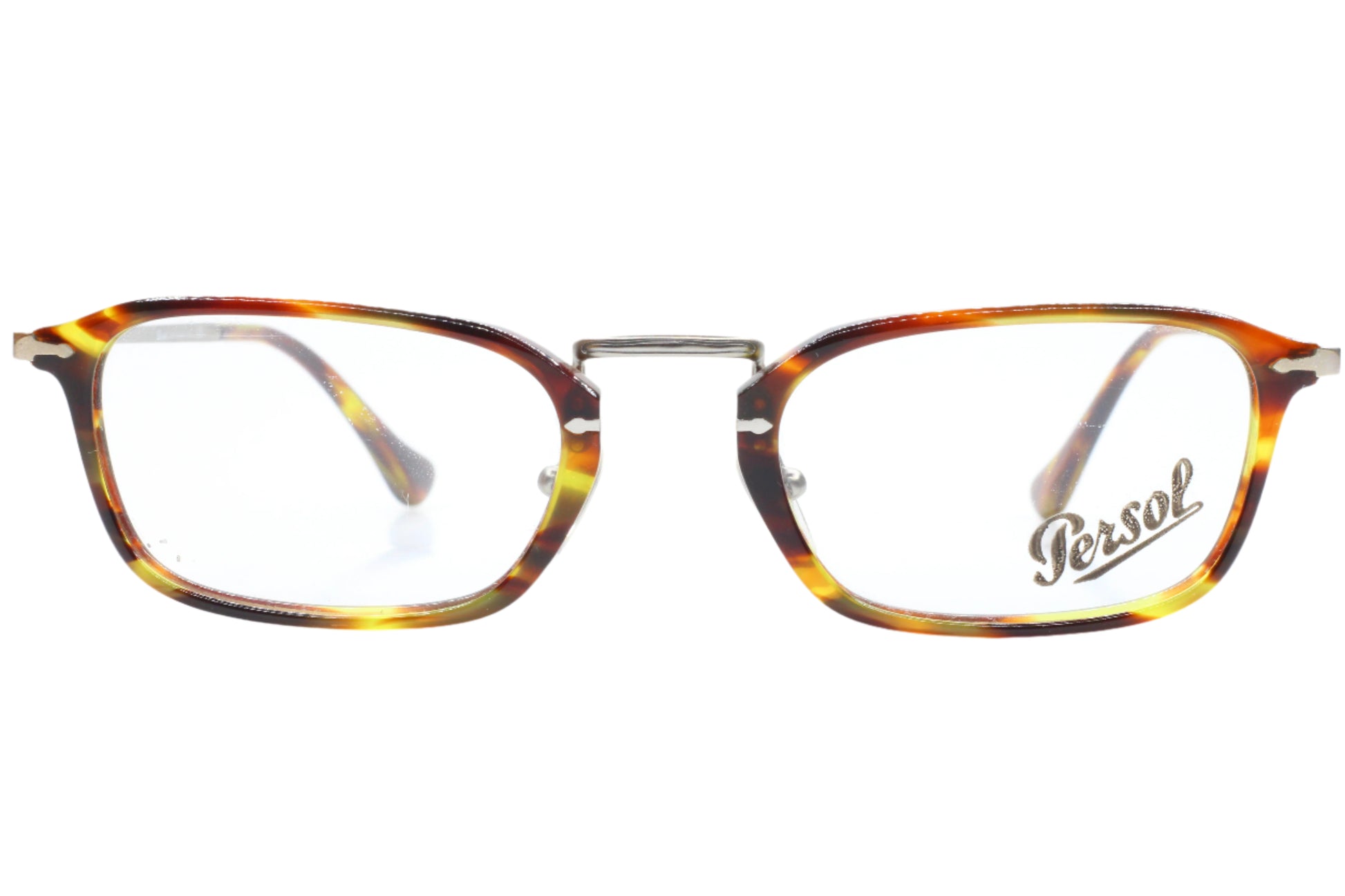 ABC Optical Persol PO3044V eyeglasses with tortoiseshell rectangular frames and clear lenses