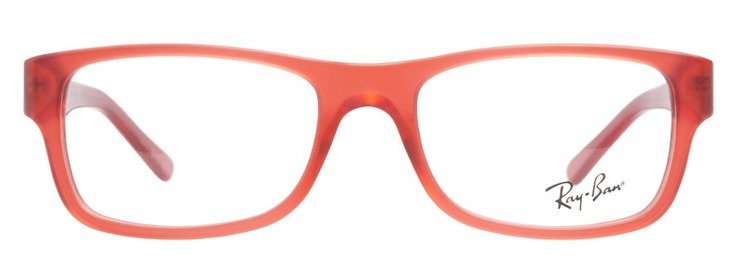 Ray-Ban RB5268 5120 Matte Red Acetate Italy Eyeglasses 50-17-135 Matte Red Acetate Optical Frames ABC Optical Eyeglasses