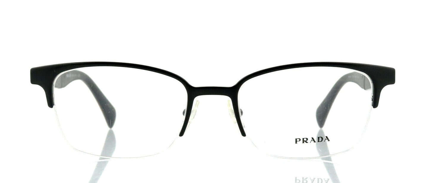 Prada VPR50P 1BO-1O1 Matte Black Woodgrain Luxury Eyeglasses 53-19-145 1BO-1O1 Matte Black VPR50P Groove Optical Frames ABC Optical Eyeglasses