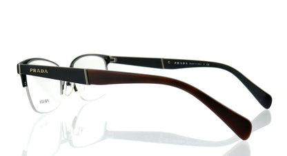 Prada VPR50P 1BO-1O1 Matte Black Woodgrain Luxury Eyeglasses Optical Frames ABC Optical Eyeglasses