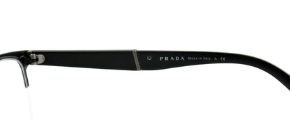 Prada VPR50P 1BO-1O1 Matte Black Woodgrain Luxury Eyeglasses Optical Frames ABC Optical Eyeglasses