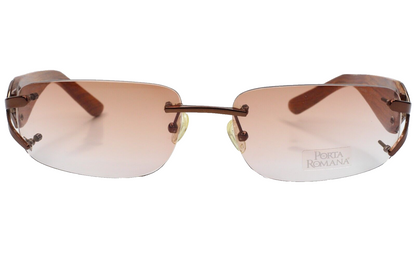 Porta Romana MOD. 1662 300-RS Brown WOOD Italy Sunglasses