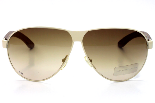 Alexander Mcqueen AMQ4049S BHN White Luxury Sunglasses -Ma - ABC Optical