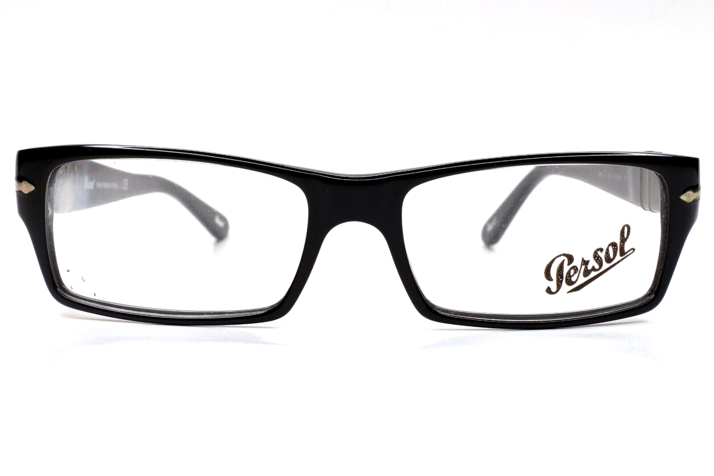 Persol PO2857V 95 Black Acetate Designer Eyeglasses 54-16-140 95 Black Acetate Optical Frames ABC Optical Eyeglasses