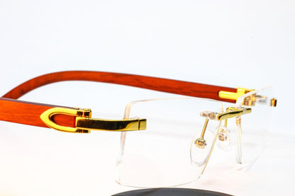 Myriad Eyewear ME00528 Rimless Authentic Glasses - Luxury Gold - Eyeglasses, Men, Myriadeyewear, sunglasses, Women
