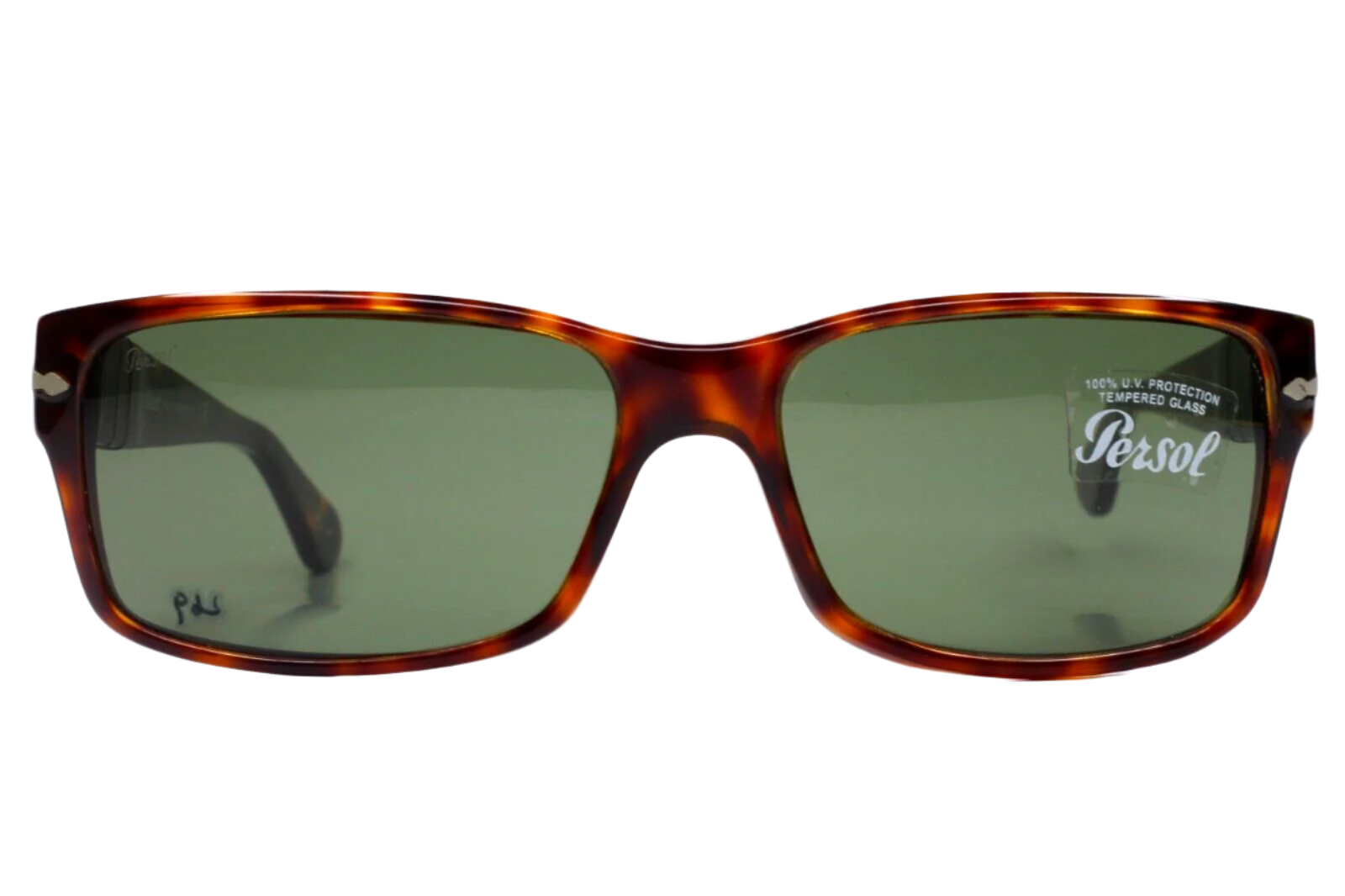 PERSOL Sunglasses PO2803S 24/31 Havana Frame W/ Green lens 58-16-140 Havana Brown Acetate Optical Frames ABC Optical sunglasses