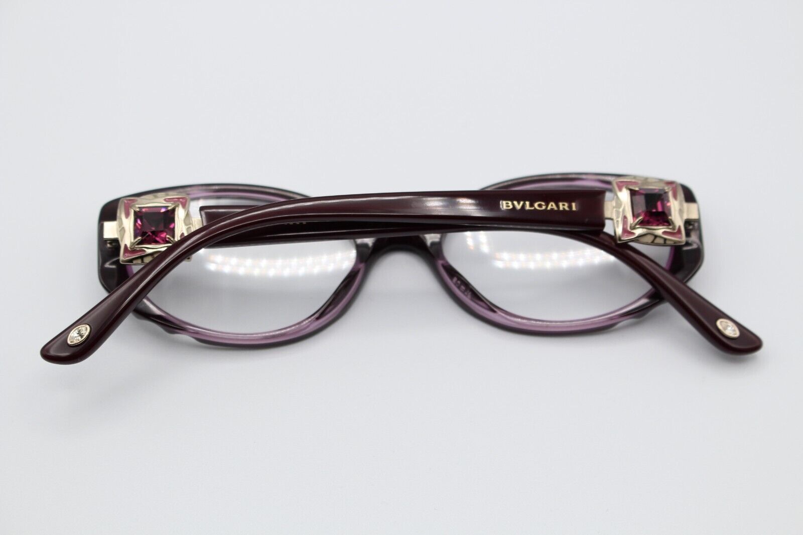 Bvlgari BV4054B 5112 Transparent Top Burgundy Eyeglasses - Eyeglasses, Woman, Women