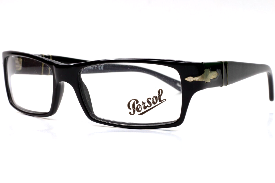 Persol PO2857V 95 Black Acetate Designer Eyeglasses Optical Frames ABC Optical Eyeglasses