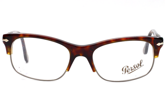 Persol PO3033-V 24 Havana Brown Designer Eyeglasses 52-18-145 24 Havana Brown Metal ABC Optical Eyeglasses