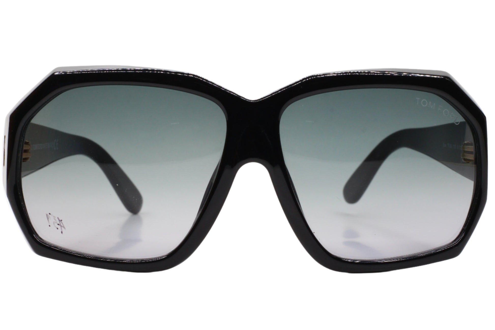 Tom Ford TF266 Elise sunglasses with black geometric frames and gradient lenses from ABC Optical