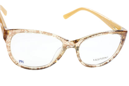 Valentino V2630 eyeglass frames online by ABC Optical with brown patterned full rim design