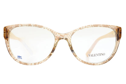 Valentino V2630 eyeglass frames online in beige patterned design from ABC Optical