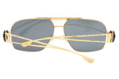 ABC Optical luxury Italian designer sunglasses with gold frame and dark tinted lenses