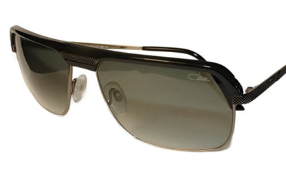 Cazal 9040 004 Black Silver Gradient Gray Designer Metal Luxury Sunglasses - sunglasses
