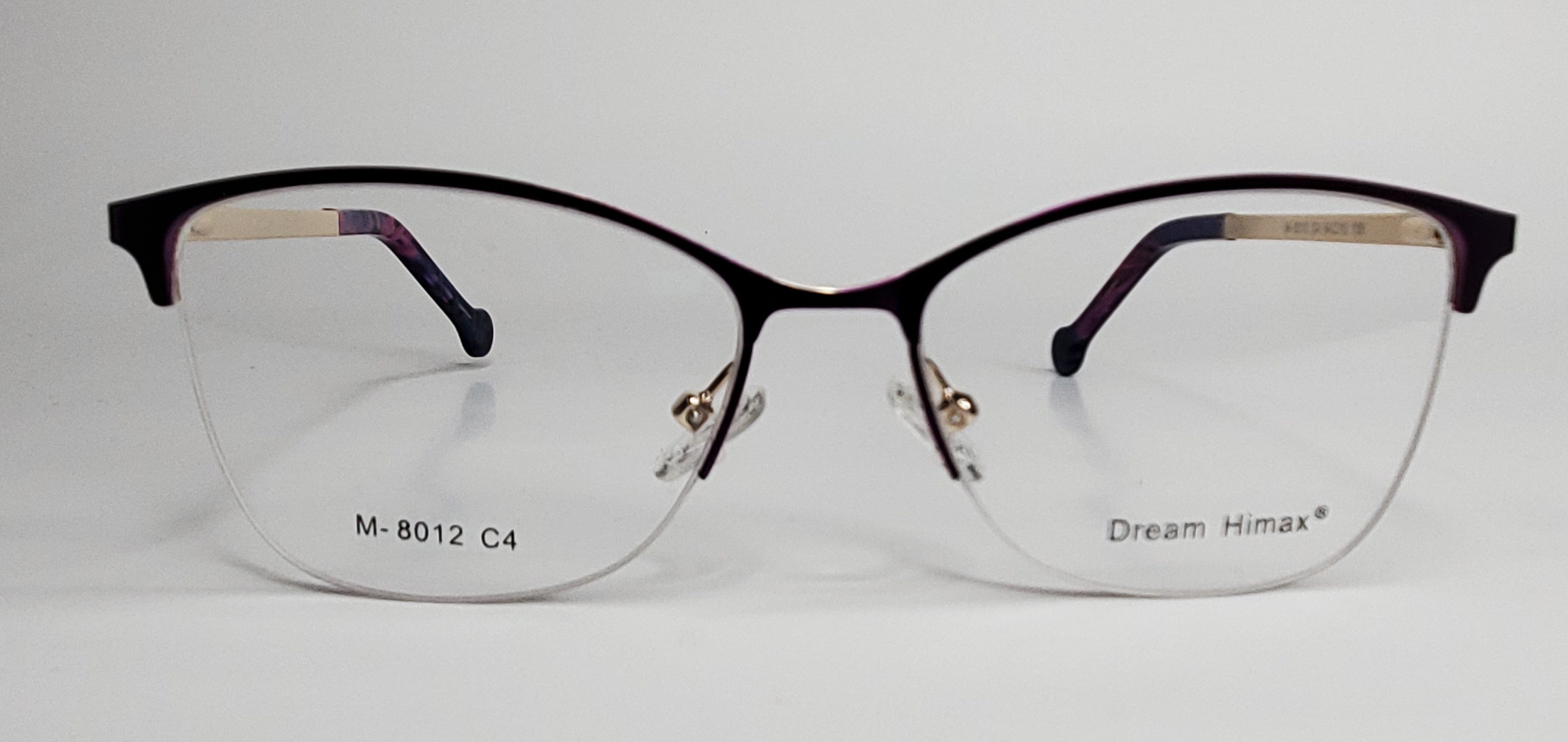 Dream Himax M8012 Purple Gold Metal Fashion Eyeglasses Wo ABC OPTICAL