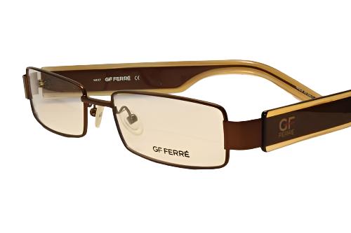 Gianfranco Ferre FF18602 Bronze Yellow Designer Italy Eyeglasses 52-17-137 Brown Metal Optical Frames ABC Optical Eyeglasses