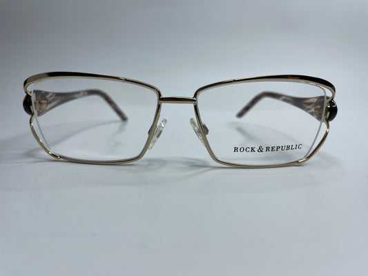 Rock & Republic RR021 073 Gold Groove Designer Eyeglasses Optical Frames ABC Optical Eyeglasses