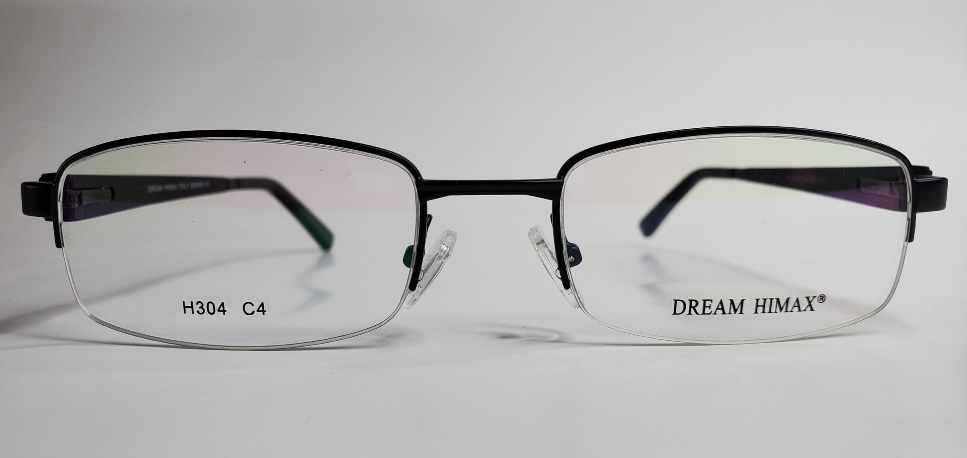 Dream Himax H304 Black Metal Groove Italy Eyeglasses 55-20-140 Black C4 H3046 Metal Optical Frames ABC Optical Eyeglasses