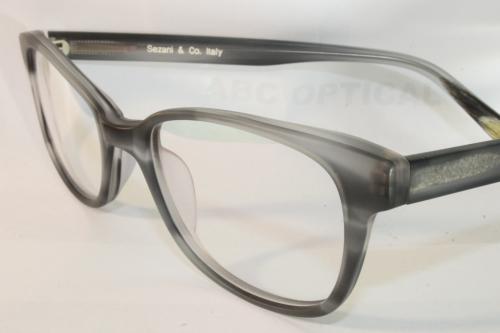 S&C Francis Gray Light Fade Clear Fashion Italy Acetate Eyeglasses 53-19-135 Light Gray Acetate Optical Frames ABC Optical Eyeglasses